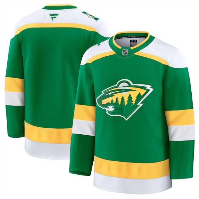 Mens Minnesota Wild Blank Green 2024-25 Alternate Stitched Hockey Jersey Dzhi